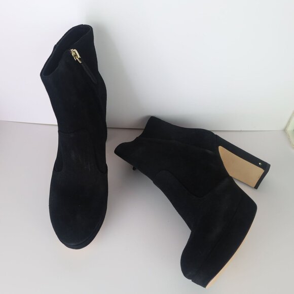 Kate Spade NY Barrett Suede Heel Boots Black 10 - Picture 10 of 16